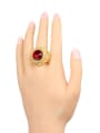 thumb Personalized Exaggerated Crystals Gold Plated Alloy Ring 1