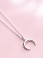 thumb Sterling silver sweet curved moon cute necklace 1