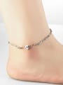 thumb Simple Heart shaped Rhinestones Women Anklet 1