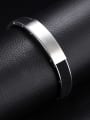 thumb Simple Titanium Artificial Leather Smooth Bracelet 2