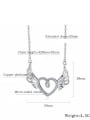 thumb Copper With White Gold Plated Fashion Heart with wing Necklaces 2