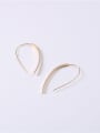 thumb Titanium With Gold Plated Simplistic Chain Hook Earrings 3