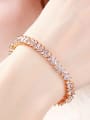 thumb Copper Alloy Gold Plated Fashion Simple Zircon Bracelet 1