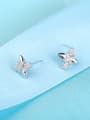 thumb Small Lovely Starfish Silver Stud Earrings 1