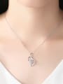 thumb 925 Sterling Silver With + Cubic Zirconia Simplistic Heart Locket Necklace 1