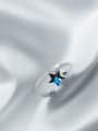 thumb Elegant Blue Star Shaped Zircon Open Design Ring 0