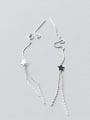 thumb Fashionable Star Shaped Tassels Glue S925 Silver Line Earrings 0