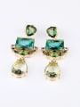 thumb Alloy Gold Plated Color Zircon Drop Chandelier earring 0