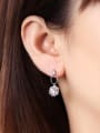 thumb 925 Sterling Silver With Cubic Zirconia Delicate Irregular Drop Earrings 1