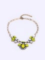 thumb Flower Shaped Artificial Stones Alloy Necklace 1