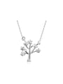 thumb Women Beautiful Tree Shaped Zircon Necklace 0