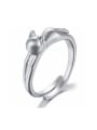 thumb Simple Little Kitten 925 Sterling Silver Ring 0