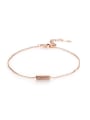thumb Simple Rose Gold Plated Wisdom Titanium Anklet 0