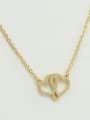 thumb Double Hearts-shape Pendant Sweater Necklace 0