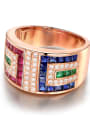 thumb Copper With Rose Gold Plated Fashion Cubic Zirconia Rings 2
