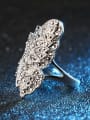 thumb Personalized Exaggerated Butterfly Grey Crystals Alloy Ring 1
