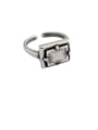 thumb 925 Sterling Silver With Antique Silver Plated Vintage Geometric Midi Rings 0