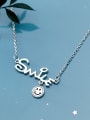 thumb 925 Sterling Silver With Platinum Plated Personality Monogrammed Necklaces 0