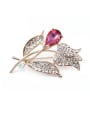 thumb Flower-shaped Crystal Brooch 1