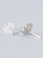 thumb Lovely Bird Shaped Brushed S925 Silver Stud Earrings 1