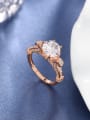 thumb Exquisite Rose Gold Plated 925 Silver Zircon Ring 2