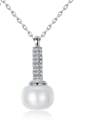 thumb Copper With 3A cubic zirconia Classic Ball Necklaces 0