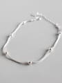 thumb Pure silver fashion simple bead snake bone Bracelet 0