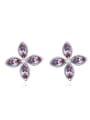 thumb Simple Marquise austrian Crystals Flower Stud Earrings 4