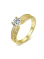 thumb Gold Plated AAA Zircons Wedding Ring 0