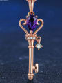 thumb Crown Key-shape Noble Rose Gold Plated Pendant 1