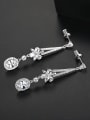 thumb Copper With Platinum Plated Fashion Flower Drop Earrings 2