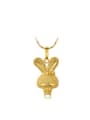 thumb Copper Alloy 24K Gold Plated Simple style Bunny Pendant 0
