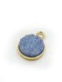 thumb Simple Natural Crystal Round Gold Plated Pendant 1