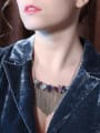 thumb Irregular Artificial Stones Tassel Pendant Women Necklace 1