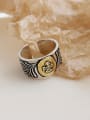thumb 925 Sterling Silver With Antique Silver Plated Vintage Eagle Logo Free Size Rings 3