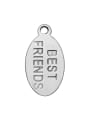 thumb Stainless Steel With Simplistic Oval with best friends words Charms 2