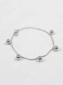 thumb Simple Little Smooth Beads Silver Women Bracelet 0