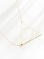 thumb Exquisite Gold Plated Triangle Shaped Necklace 1