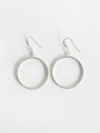 thumb Simple Hollow Round Silver Women Earrings 2