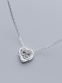 thumb 925 Sterling Silver With Silver Plated Fashion Heart Necklaces 2