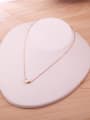thumb Rose Gold Plated Half-round Pendant Necklace 0