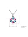 thumb Colorful Flower Shaped Austria Crystal Two Pieces Jewelry Set 2