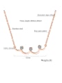 thumb Stainless Steel With Cubic Zirconia Simplistic Irregular Necklaces 3
