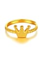 thumb Women Gold Plated Crown Shaped Ring 0