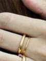 thumb Titanium With Gold Plated Simplistic Round Stacking Rings 1