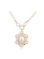 thumb Noble Champagne Gold Plated Imitation Pearls Alloy Necklace 0