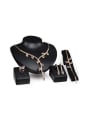 thumb Alloy Imitation-gold Plated Fashion Branch-shaped Stones Four Pieces Jewelry Set 0