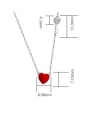 thumb 925 Sterling Silver With Resin Simplistic Heart Locket Necklace 2
