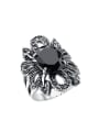 thumb Retro style Black Resin Crytals Alloy Ring 0