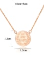 thumb 925 Sterling Silver With Glossy Simplistic Monogram Round Necklaces 4